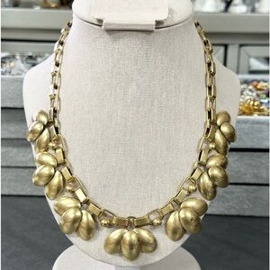 Signed Vintage Gold Stella & Dot Hazel Statement Necklace